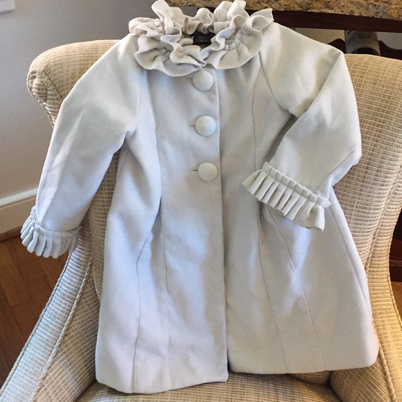 Cynthia Rowley Other - Cynthia Rowley Ruffle Collar/ Sleeve Dress Coat 3T